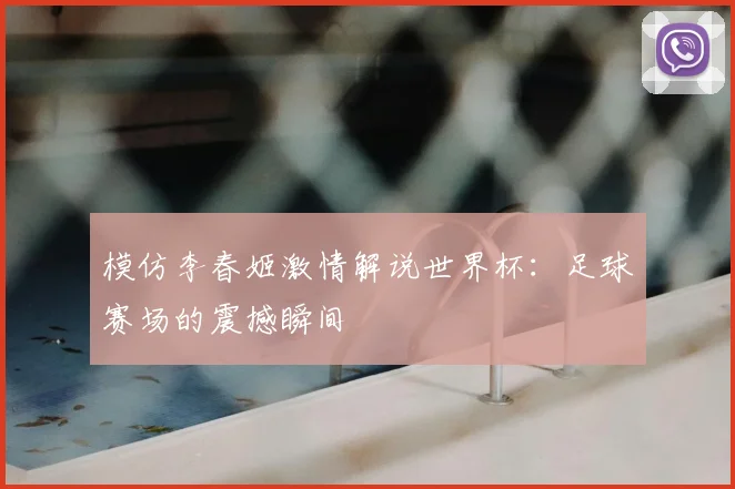 模仿李春姬激情解说世界杯：足球赛场的震撼瞬间