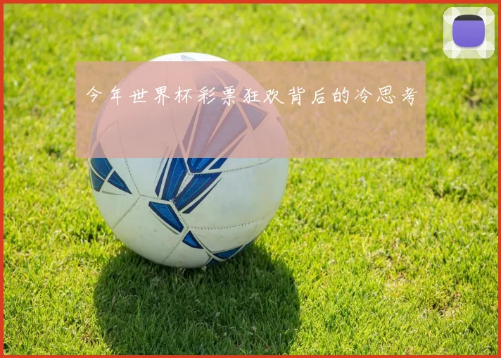 今年世界杯彩票狂欢背后的冷思考
